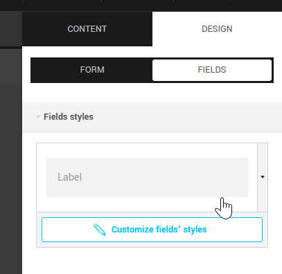 edit fields styles