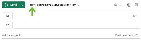 Example of the "from" field