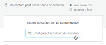 Configuration l’activation du scénario