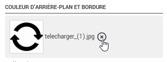 Cliquez sur le X