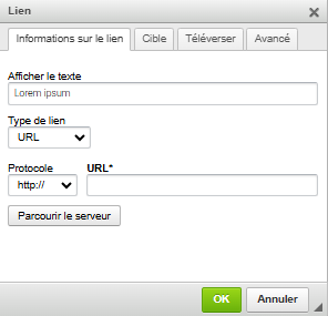 Type de lien URL